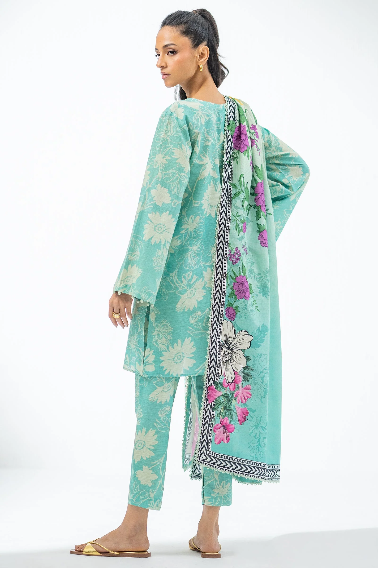 EGO Unstitched Winter Collection Joyful 3 piece - Image 4