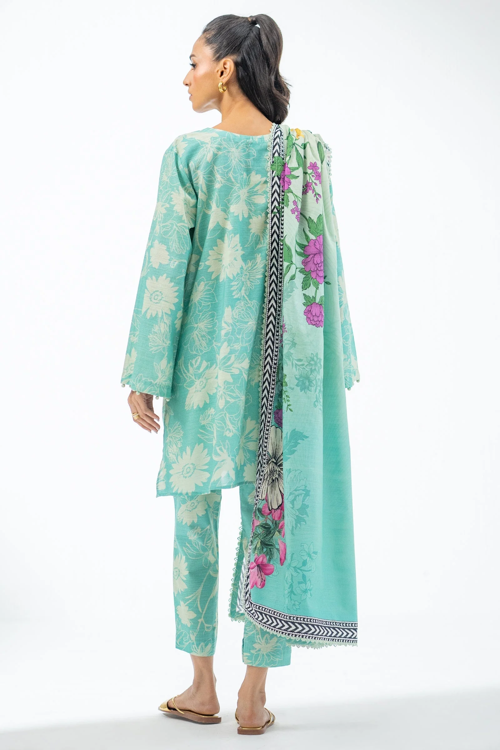 EGO Unstitched Winter Collection Joyful 3 piece - Image 5