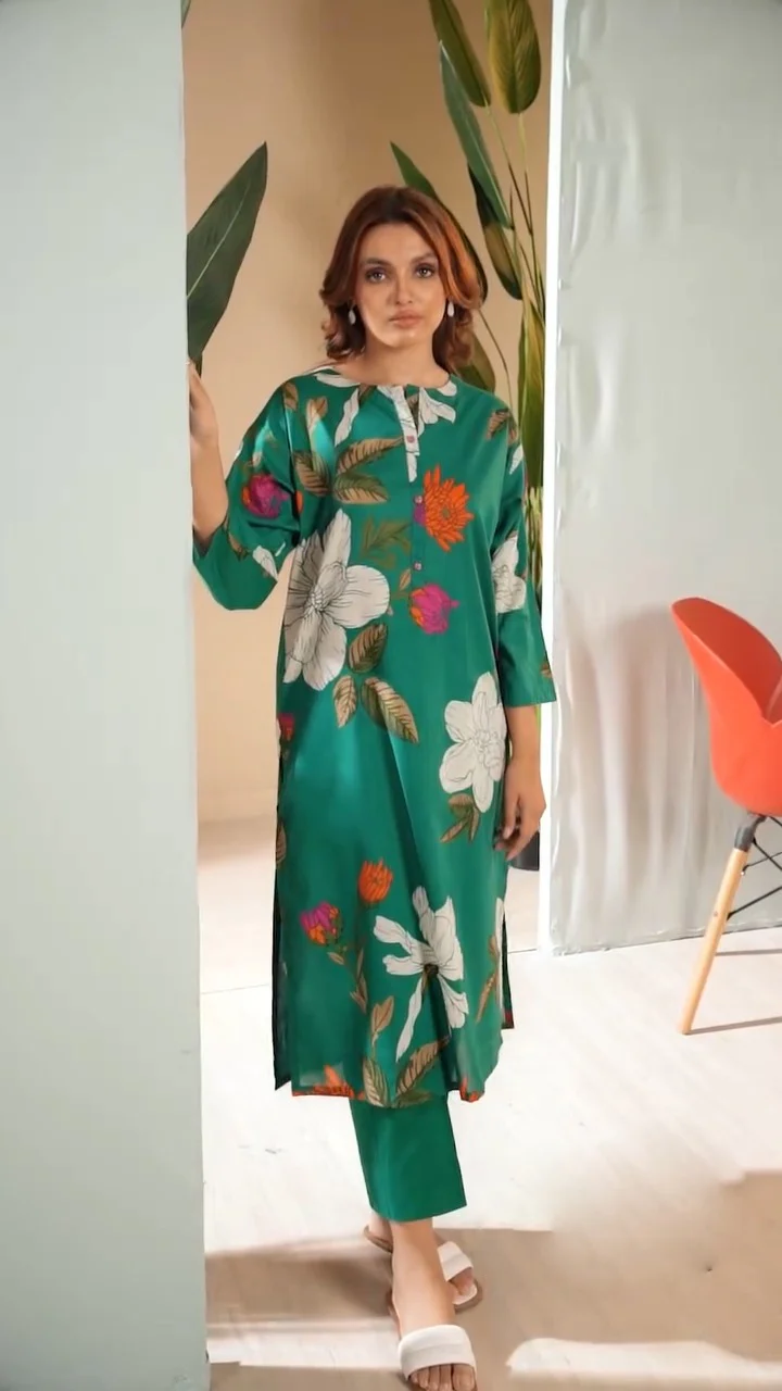 LIMELIGHT UNSTITCHED 2 Piece Printed Lawn Suit-U3638 - Image 4