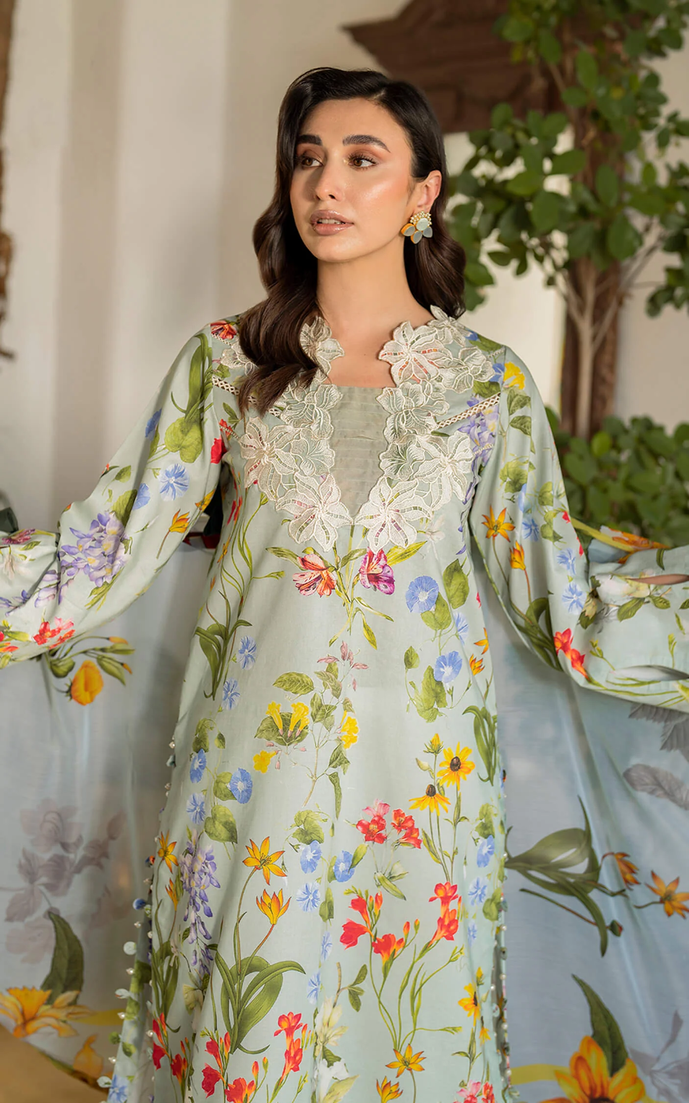 ASIF & NABEEL MERAKI  Unstitched Lawn - Suroor MK-04 - Image 3