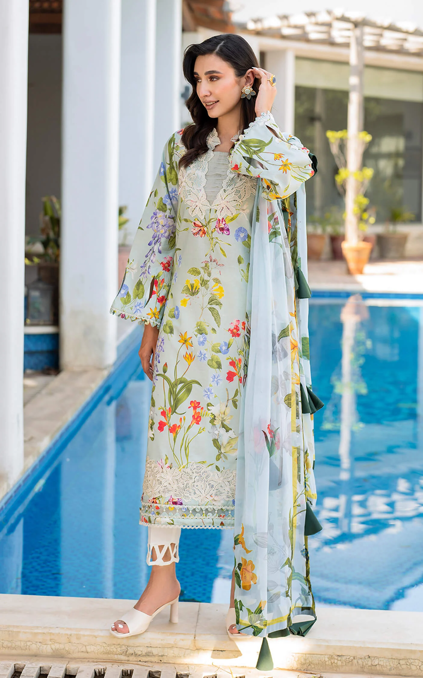 ASIF & NABEEL MERAKI  Unstitched Lawn - Suroor MK-04 - Image 6